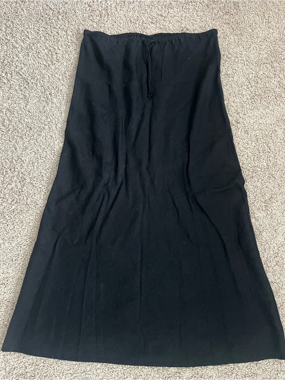 100% linen black warehouse A-Line Maxi skirt